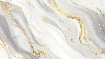 Realistic Gold Glitter Marble Background 