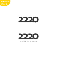 Creative Happy New Year 2220 Logo Design