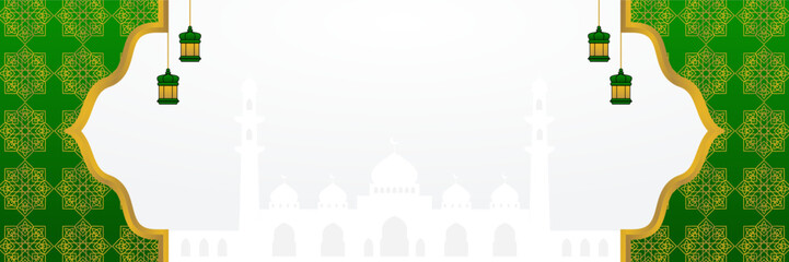 Islamic background, with mandala ornament and mosque silhouette. vector template for banners, greeting cards for Islamic holidays, eid al fitr, ramadhan, eid al adha