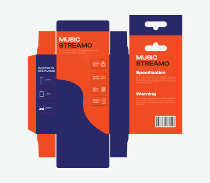 Headphone packaging design or packaging design