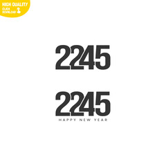 Creative Happy New Year 2245 Logo Design