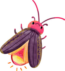watercolor firefly transparent png