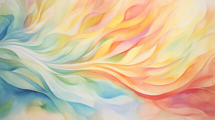 Obraz premium Abstract Watercolor of Tropical Waves Bright. Abstract line background with colorful dynamic effect.