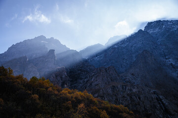 Fototapeta premium Landscape with rocky mountains