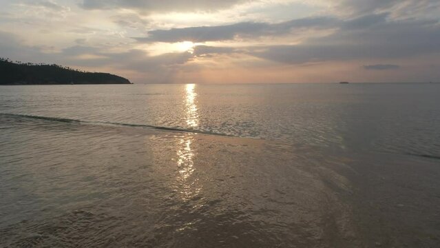 4k60p video ,sunset on the beach, koh Phangan,thailand