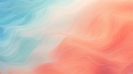 Coral waves and cerulean flows: a marble duality in vibrant apricot and sky blue
