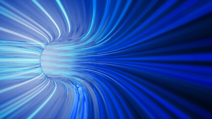 Abstract futuristic 3D speed tunnel	
