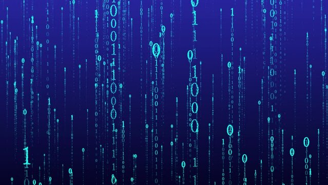 Digital Rain Information Flow Animation