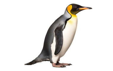 Fiordland Penguin with Stunning Yellow Eyebrows Revealed Isolated on Transparent Background PNG.