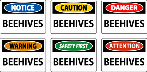 Caution Sign Beehives