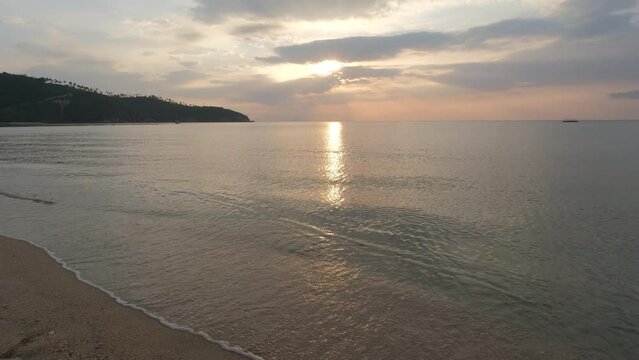 4k60p video ,sunset on the beach, koh Phangan,thailand