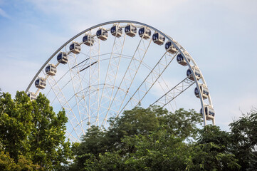 Fototapeta premium Ferris wheel in Budapest, Hungary