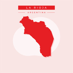 Vector illustration vector of La Rioja map Argentina
