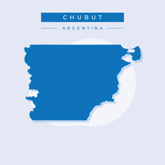 Vector illustration vector of Chubut map Argentina