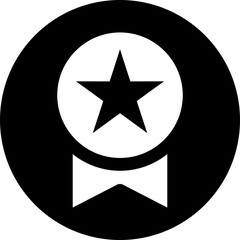Medal Fill Circle Icon.