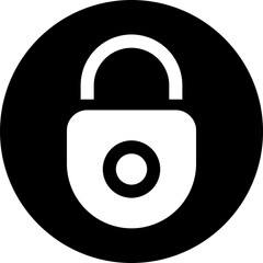 Lock Fill Circle Icon.