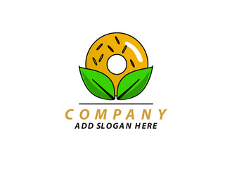 Donut logo design vector illustration. 