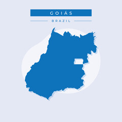 Vector illustration vector of Goiás map Brazil