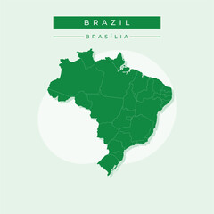 Vector illustration vector of Brazil map Brazil