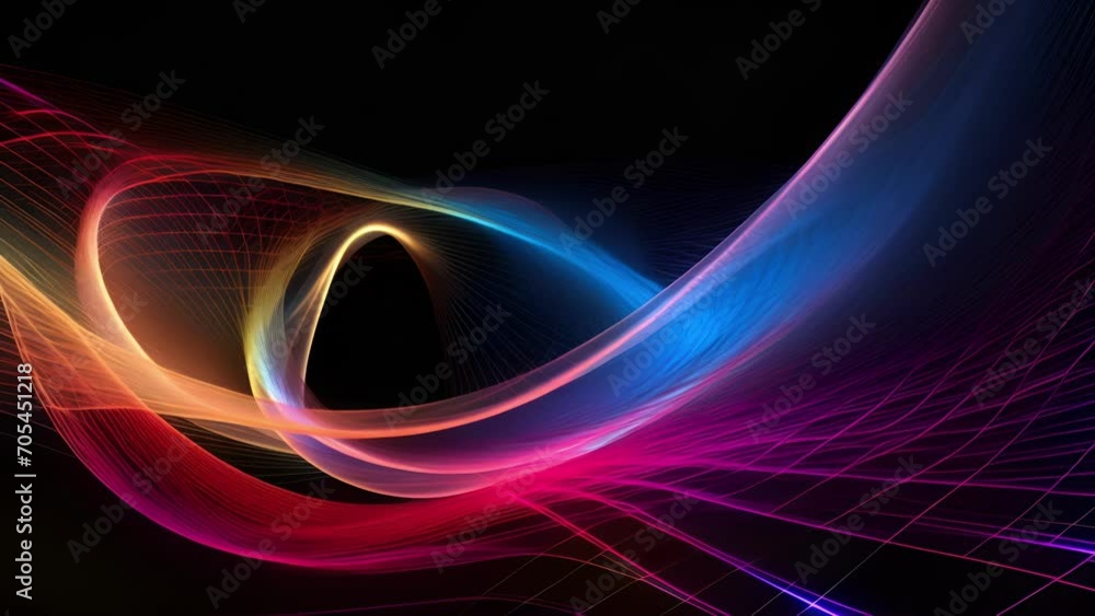 Poster an intense closeup of a lorenz attractor, a mathematical model that describes the chaotic motion of 