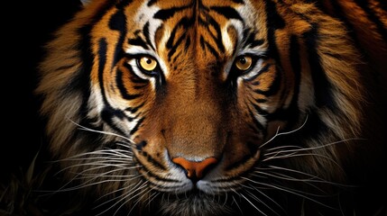 Close-up of tiger.. Generative AI