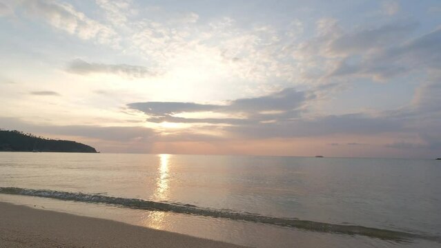 4k60p video ,sunset on the beach, koh Phangan,thailand