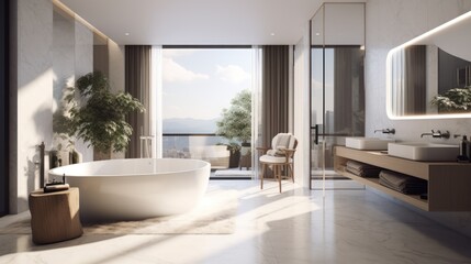 Modern luxury bathroom interior design,
