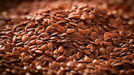 Heap of flax seeds.. Generative AI