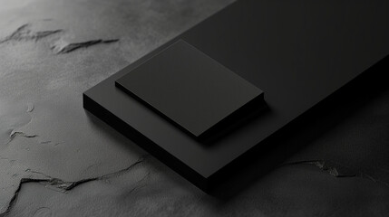 Black Business Card Mockup