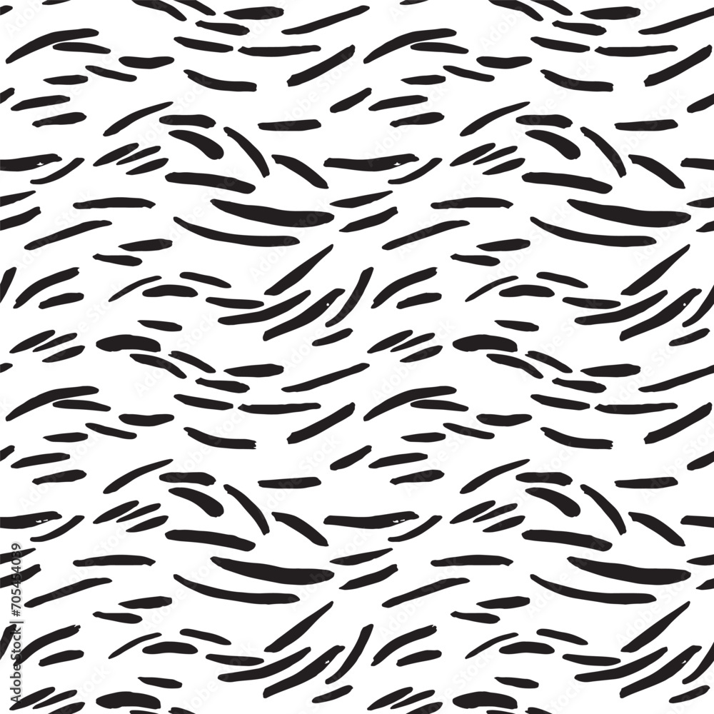 Aufkleber seamless hand drawn pattern with color chaotic strokes