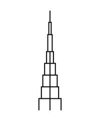 tallest building icon, vector best line icon.