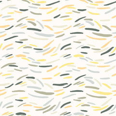 Seamless hand drawn pattern with color chaotic strokes