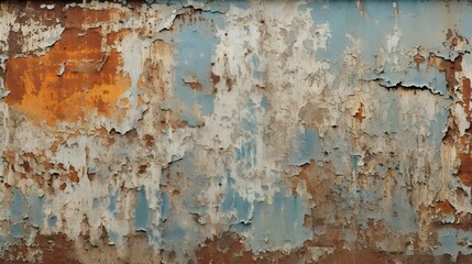 Peeling paint on metal. Generative AI