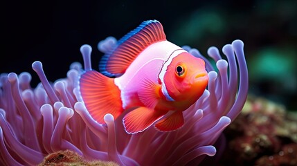 Pink skunk clownfish.. Generative AI