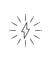 electricity icon, vector best line icon.
