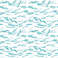 Seamless hand drawn pattern with watercolor strokes