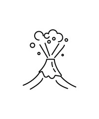 volcano icon, vector best line icon.