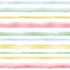 Seamless pattern with watercolor stripes - 705455044
