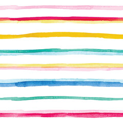 Seamless pattern with watercolor stripes - 705455087