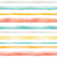 Seamless pattern with watercolor stripes