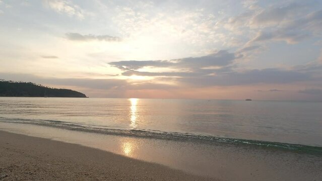 4k60p video ,sunset on the beach, koh Phangan,thailand