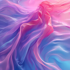 Obraz premium Abstract background of blue and pink wavy silk or satin. 