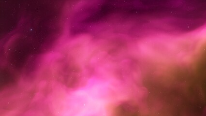 Cosmic background with a blue purple nebula and stars
