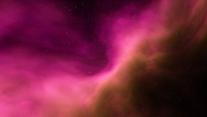 Cosmic background with a blue purple nebula and stars
