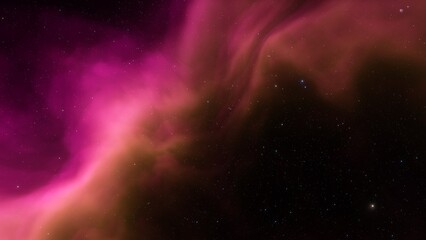 Cosmic background with a blue purple nebula and stars
