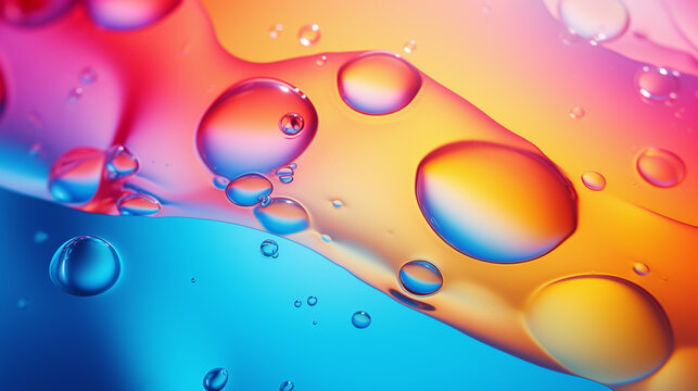 Abstract colorful background of oil mix with water.