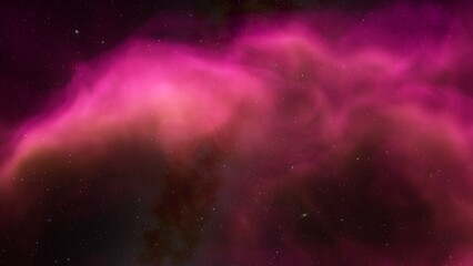 Cosmic background with a blue purple nebula and stars
