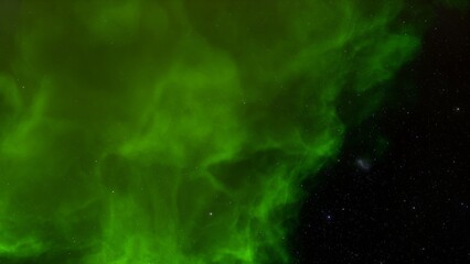 Cosmic background with a blue purple nebula and stars
