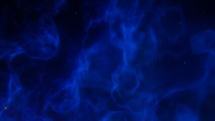 Cosmic background with a blue purple nebula and stars
