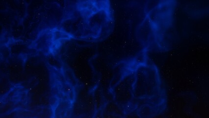Cosmic background with a blue purple nebula and stars
